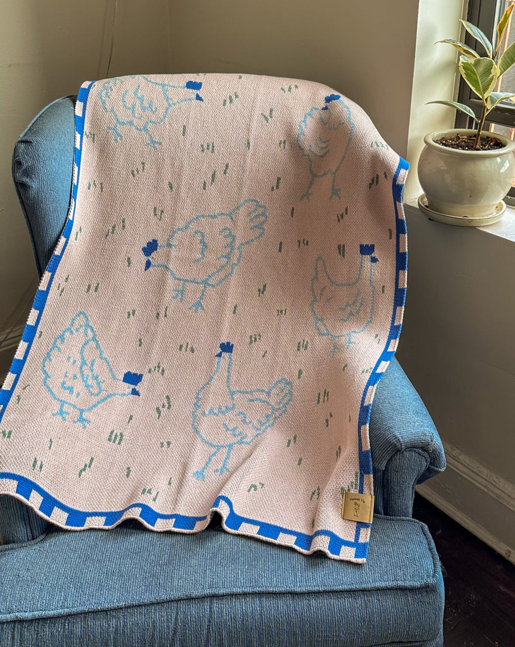 Field of Hens Knit Blanket *PRE-ORDER*