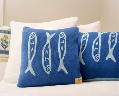 Cool Sardine Knit Pillow