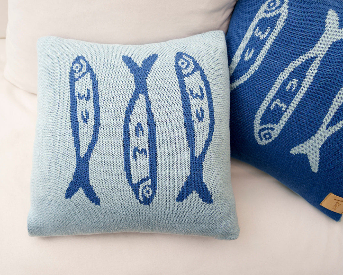 Cool Sardine Knit Pillow