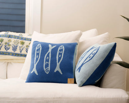Cool Sardine Knit Pillow