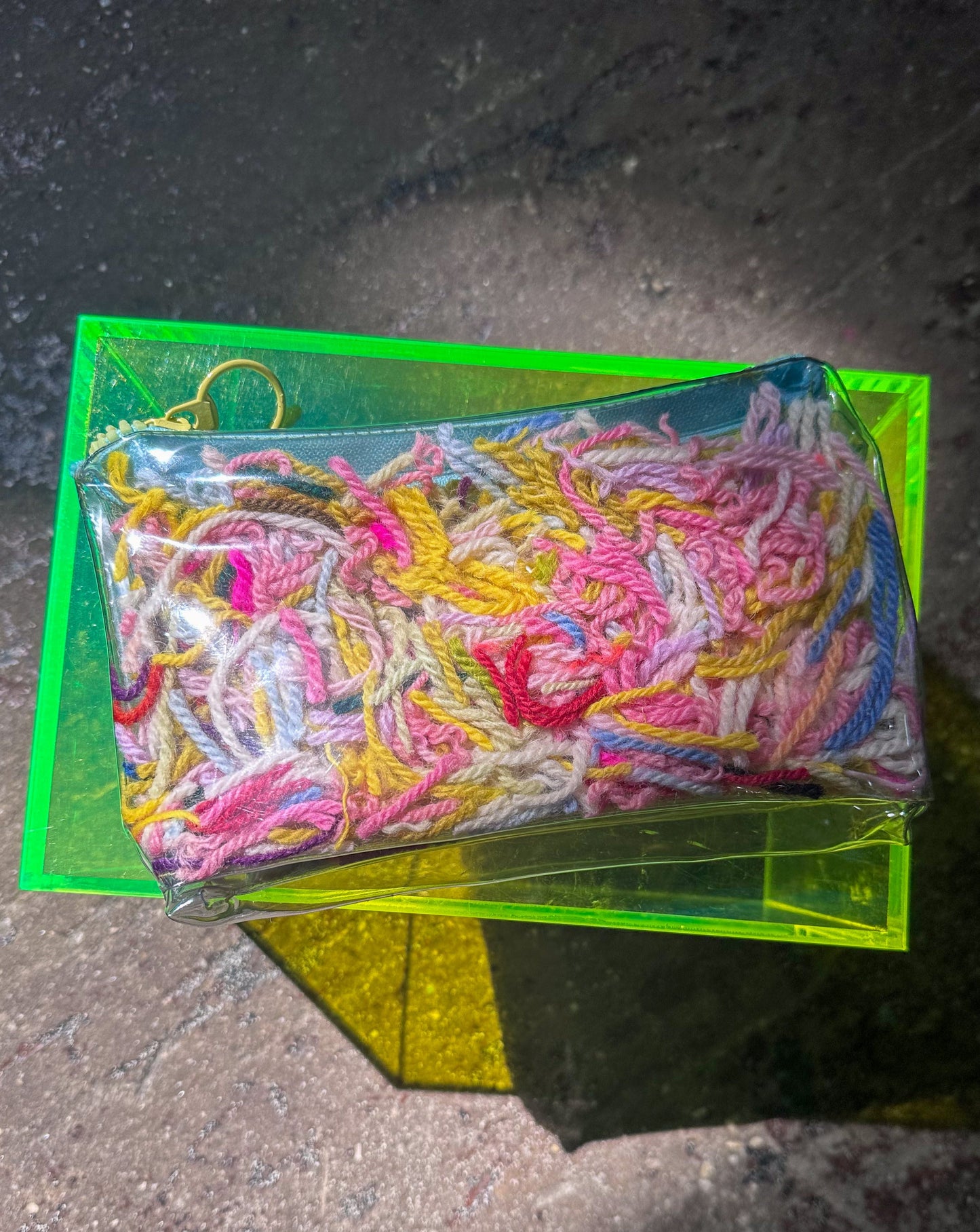 Upcycled Yarn Confetti Pouches